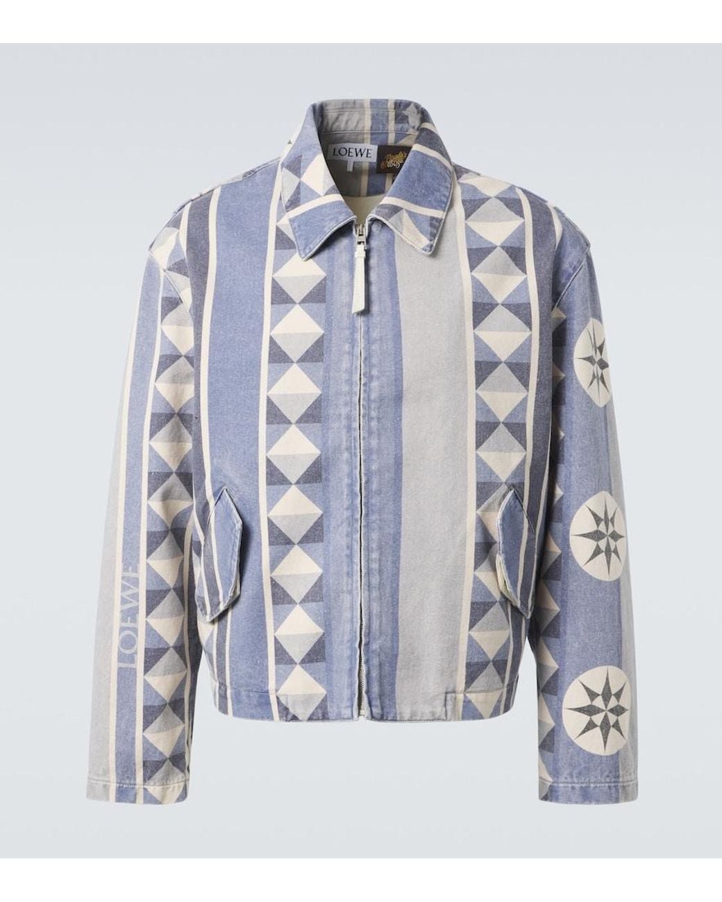 Loewe Blue Paula's Ibiza Printed Denim Blouson for men