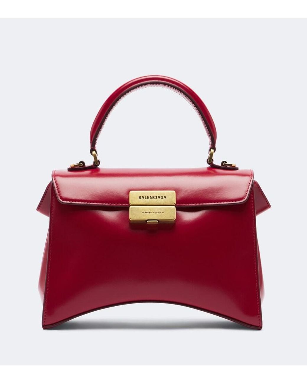 Balenciaga Red Hg Avenue Small Leather Shoulder Bag