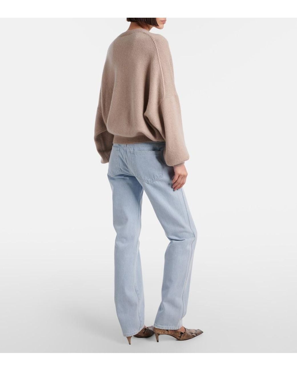 Khaite Blue Farley Straight Jeans