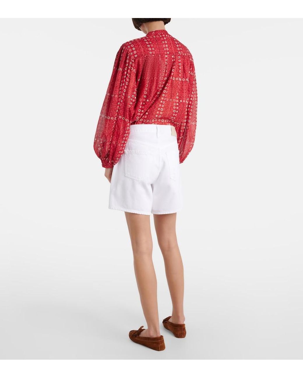 Citizens of Humanity White Marlow High-Rise Denim Shorts