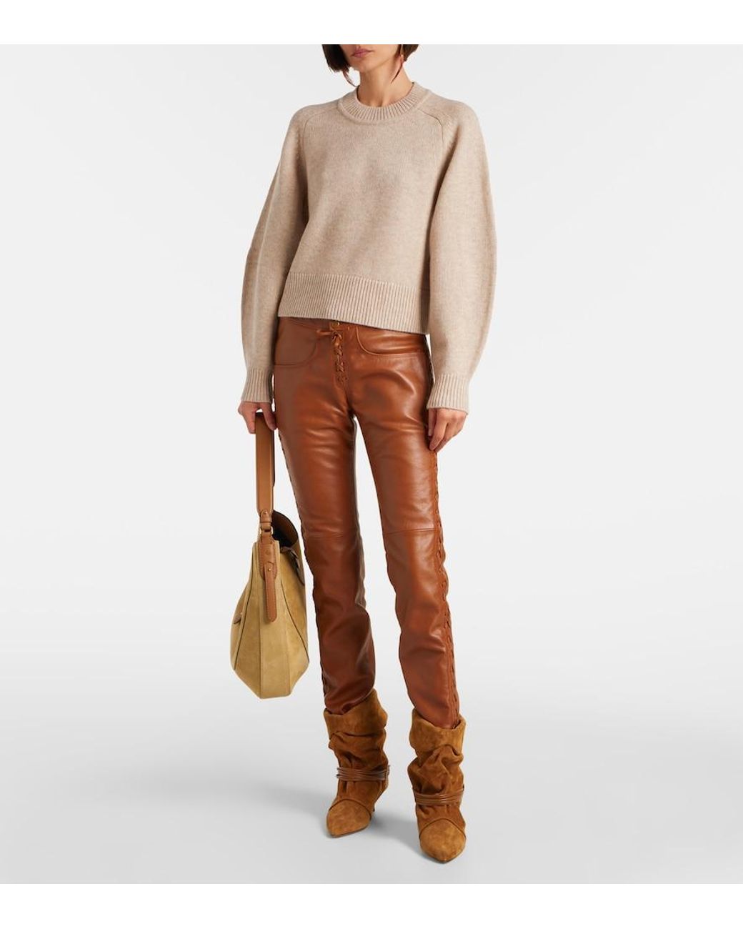 Isabel Marant Natural Leandra Wool And Cashmere Sweater
