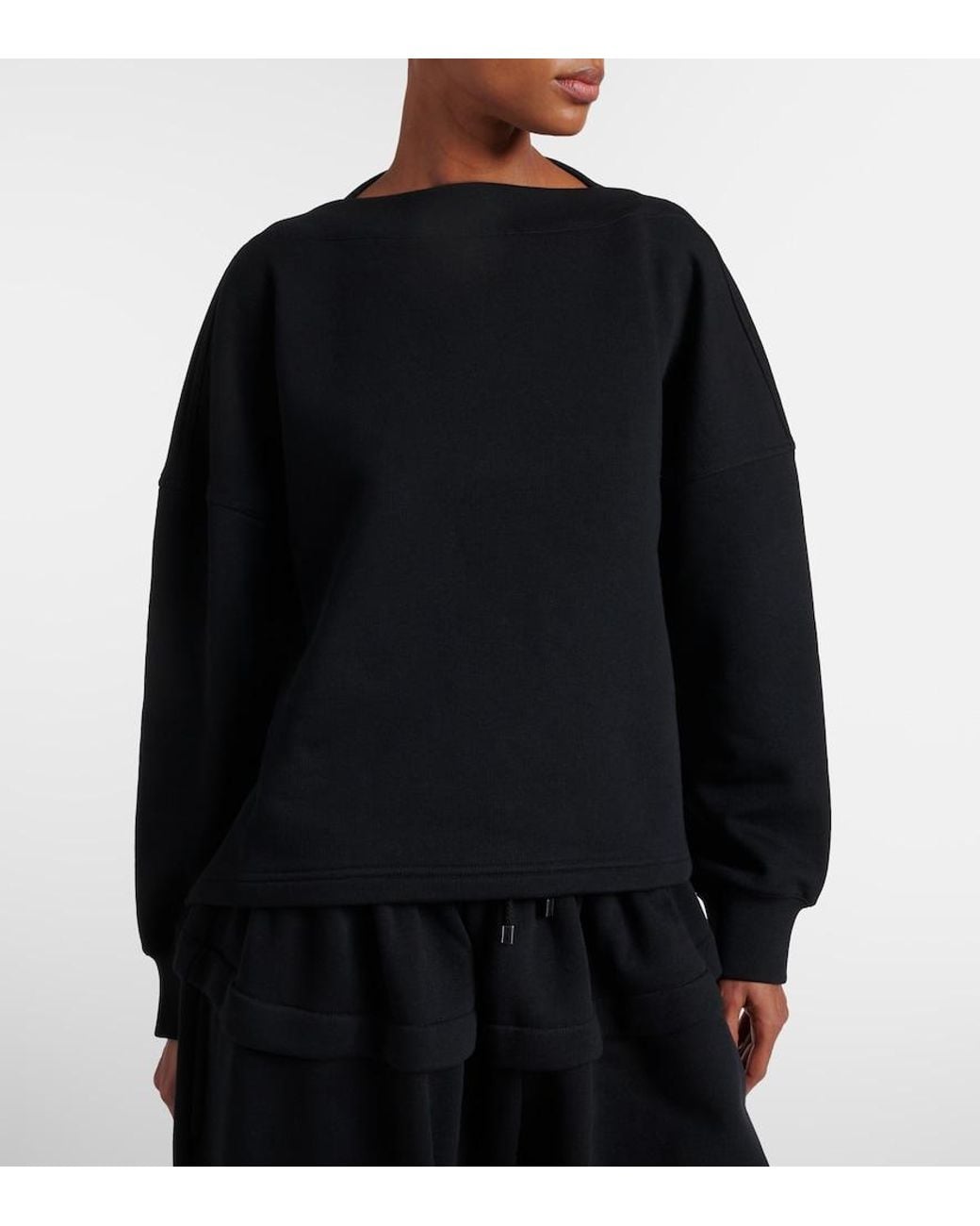 Alaïa Black Cotton Jersey Sweatshirt