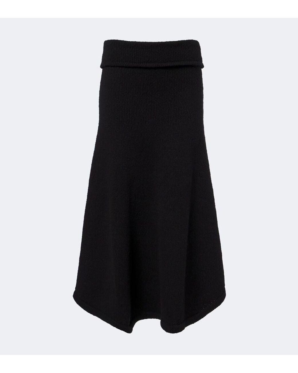 AYA MUSE Black Ken Cotton Midi Skirt