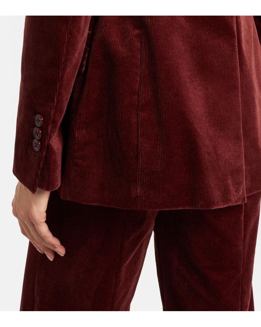 Dorothee Schumacher Red Twisted Structure Corduroy Blazer