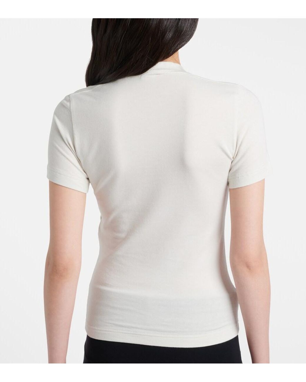 Balenciaga White 3B Sports Icon Anliegendes Rundhals-T-Shirt