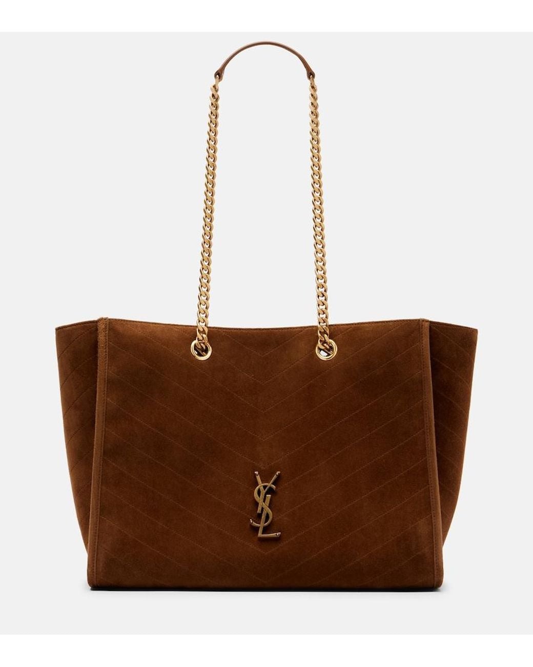 Saint Laurent Brown Niki East/West Suede Shopper