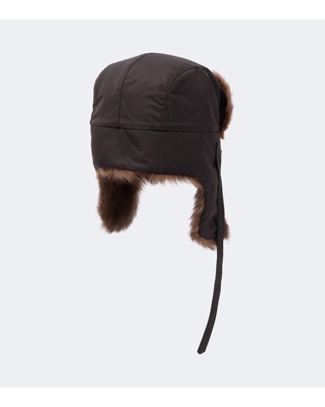 Lemaire Brown Shearling Aviator Hat for men