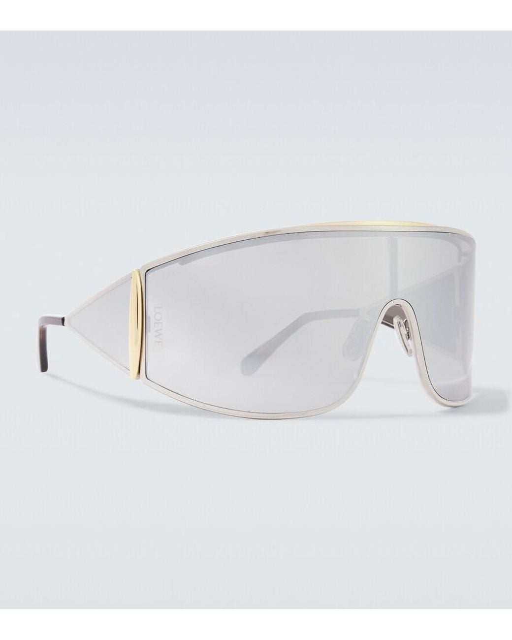 Loewe White Paula's Ibiza Speed Shield Sunglasses for men