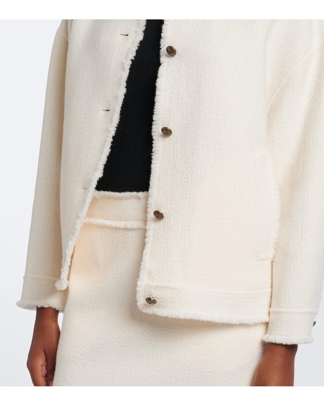 Max Mara Natural Virgin Wool Jacket
