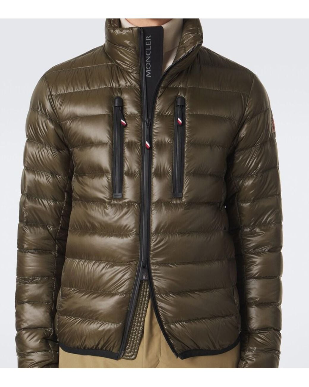 Moncler Green Hers Down-Paneled Ski Jacket for men