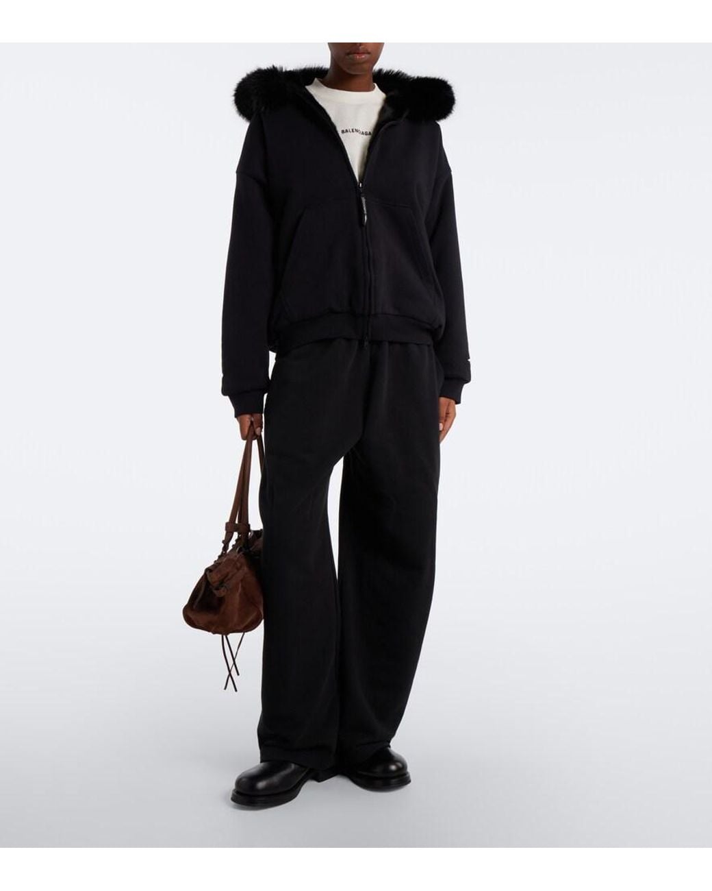 Balenciaga Black Technical Cotton Ski Jacket