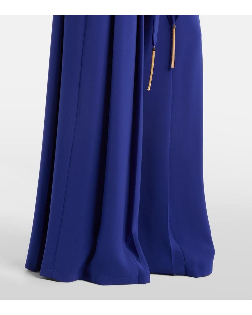Max Mara Blue Valico Pleated Wide-Leg Pants