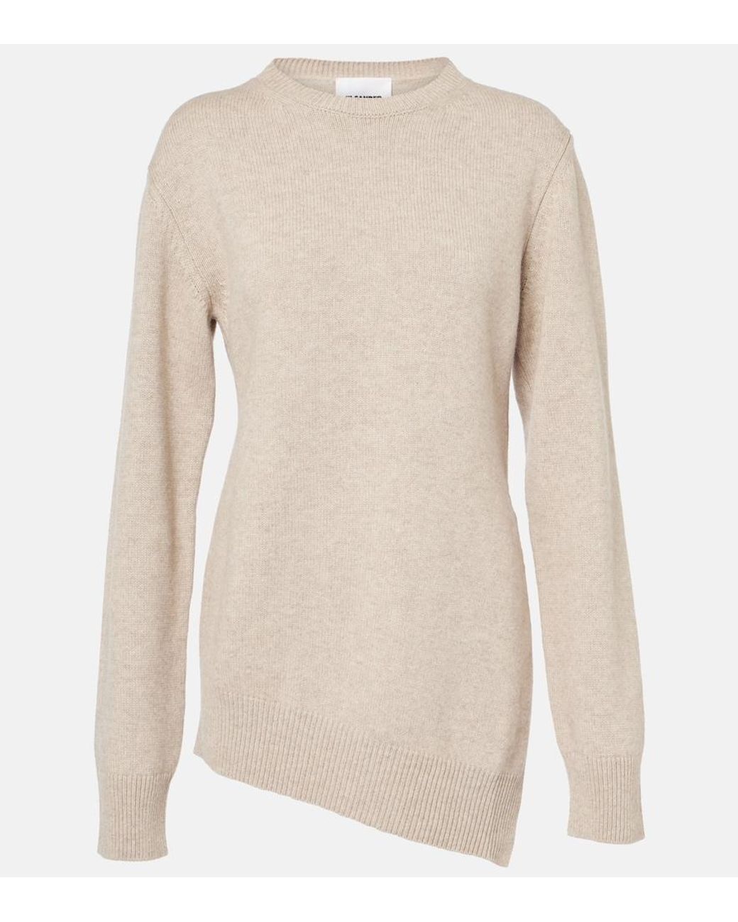 Jil Sander Natural Wool And Cashmere Sweater