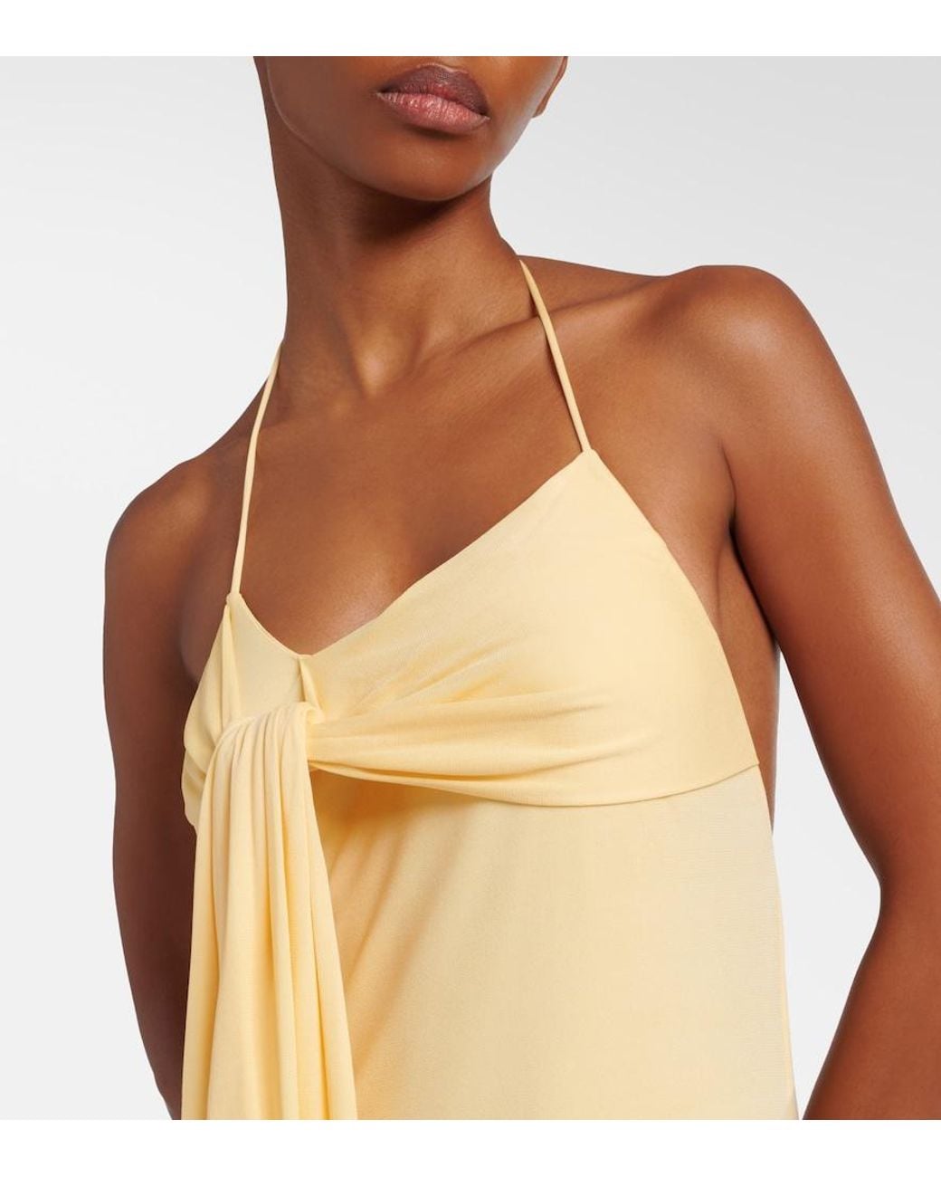 Loewe Metallic Paula's Ibiza Crepe Jersey Maxi Dress