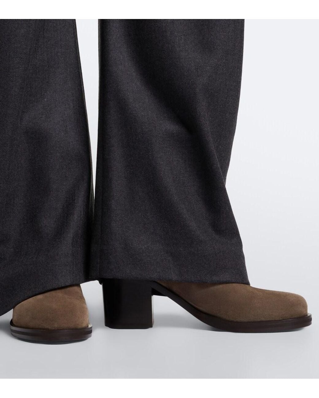 Brunello Cucinelli Brown Monili Suede Ankle Boots