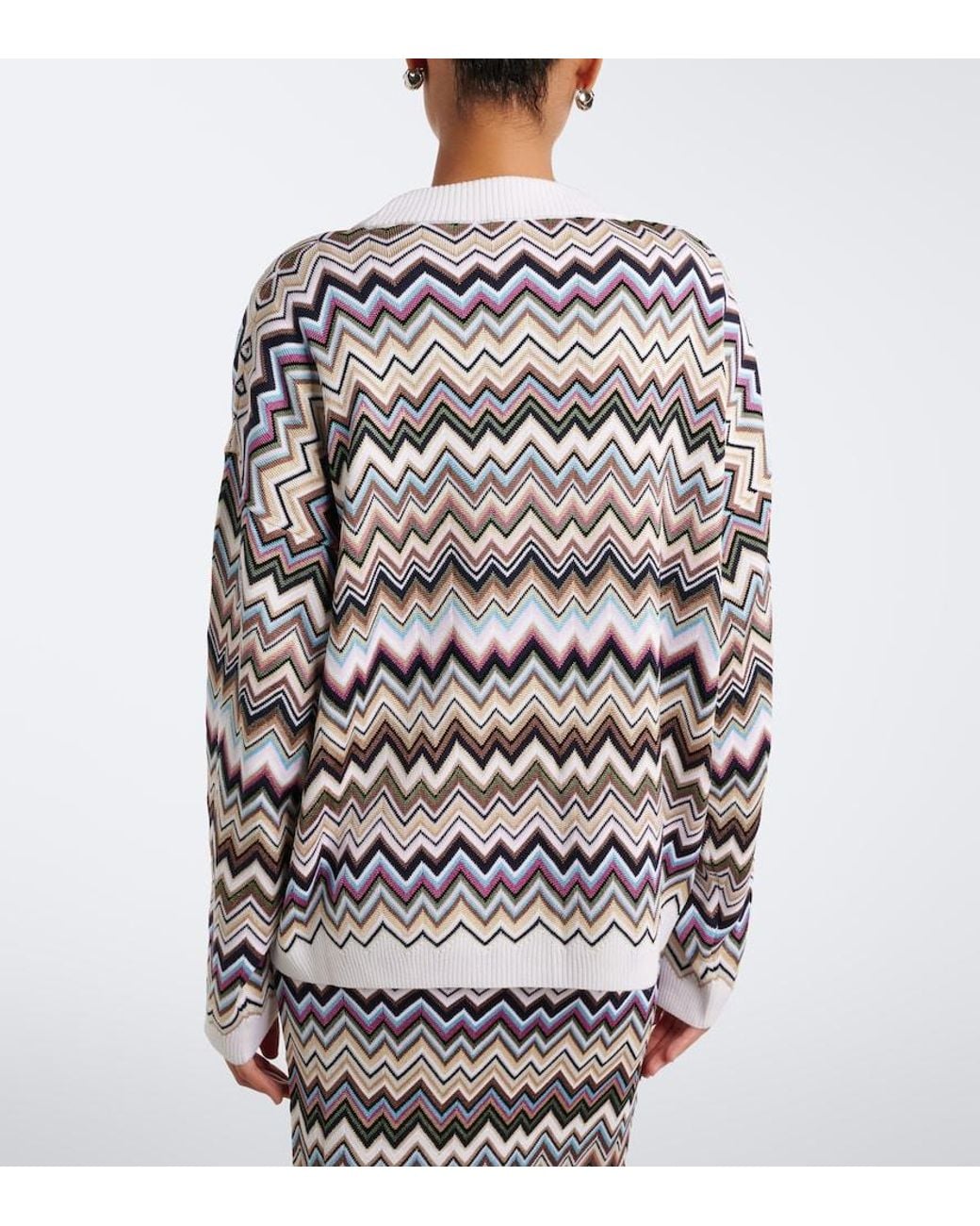 Missoni White Zigzag Cardigan