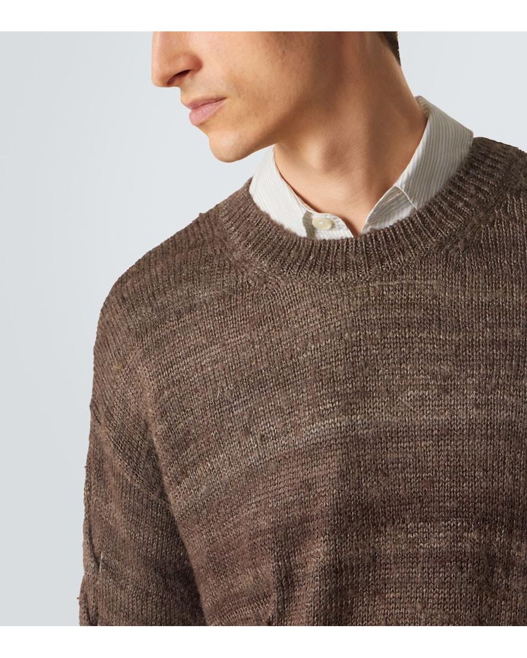 Our Legacy Brown Popover Silk Sweater for men