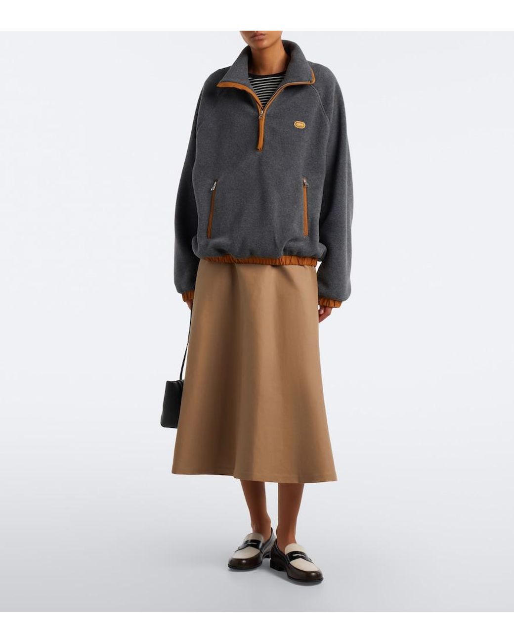 AMI Gray Fleece Sweatshirt