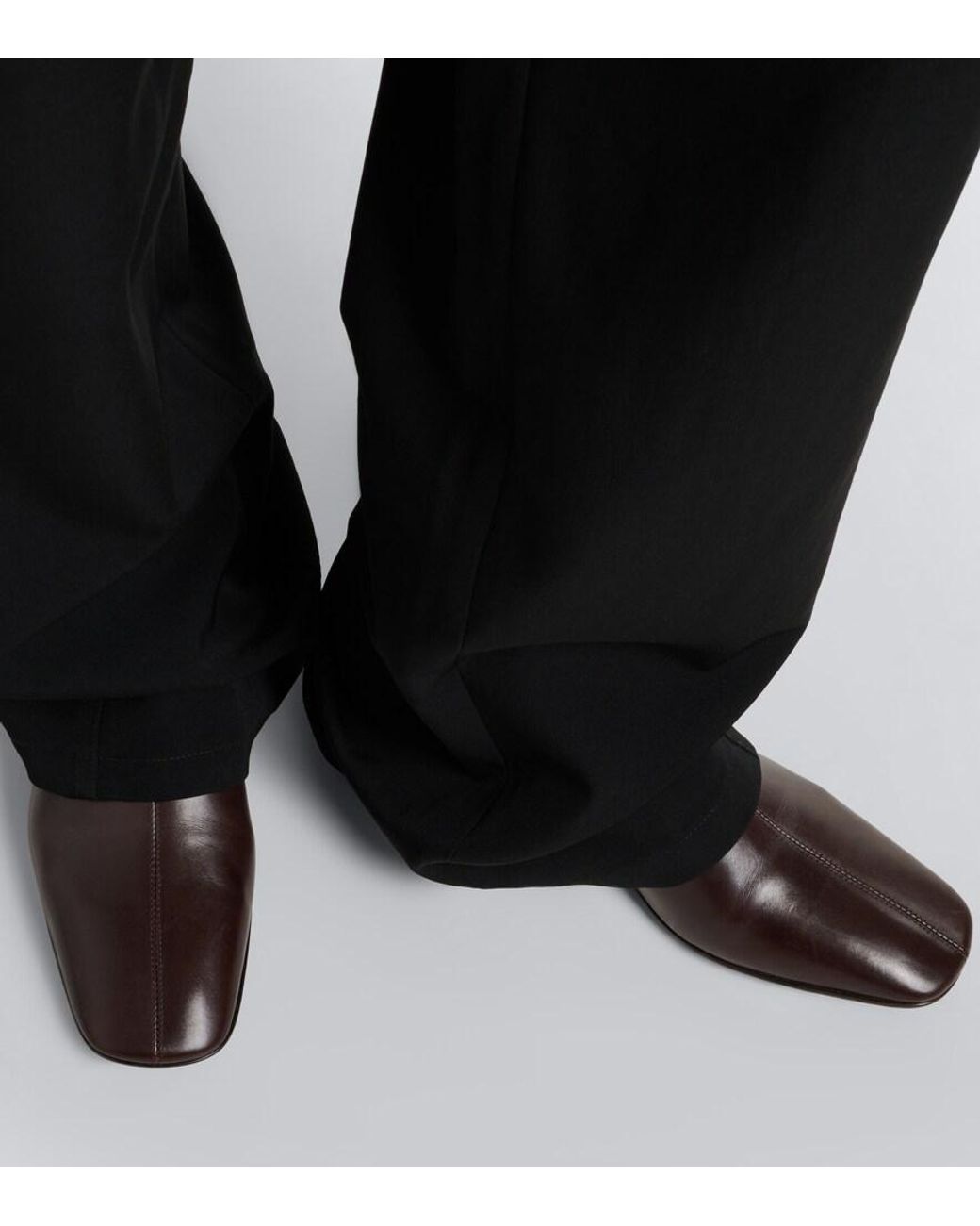 The Row Brown Cindy Leather Ankle Boots