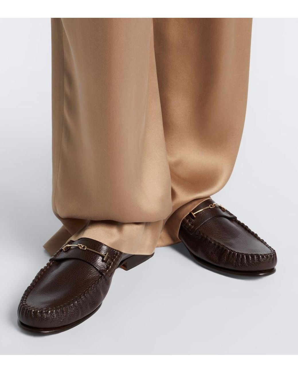 Tom Ford Brown Ripley Leather Loafers
