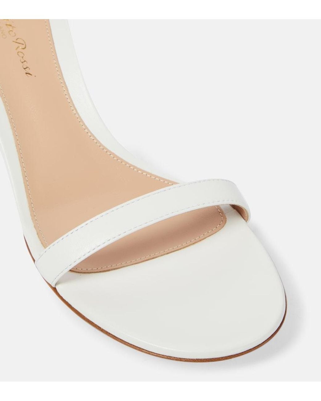 Gianvito Rossi White Gaeta 45 Leather Sandals