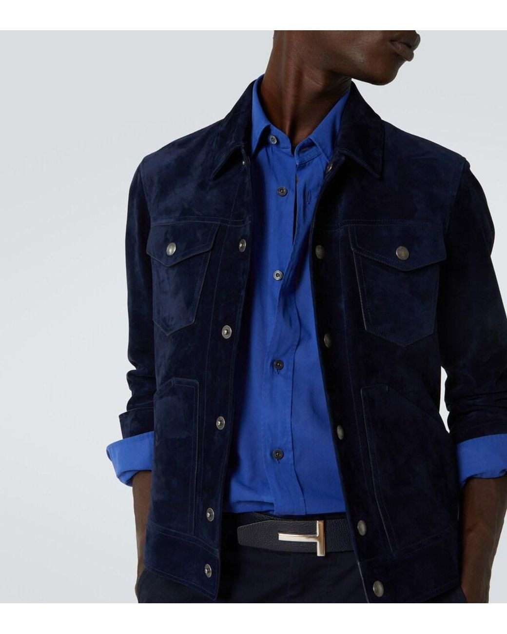 Tom Ford Blue Cotton Shirt for men
