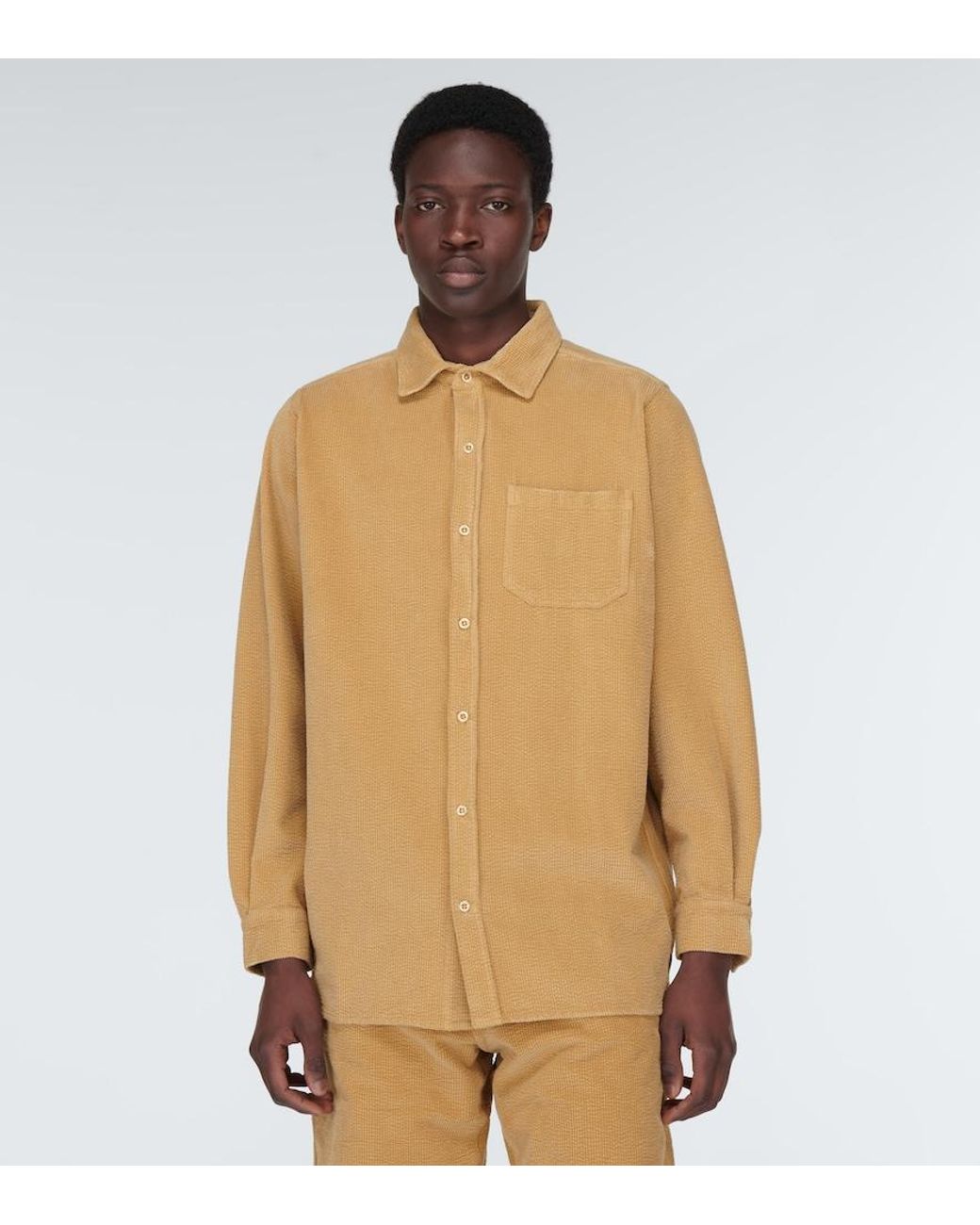 ERL Natural Cotton Corduroy Shirt for men