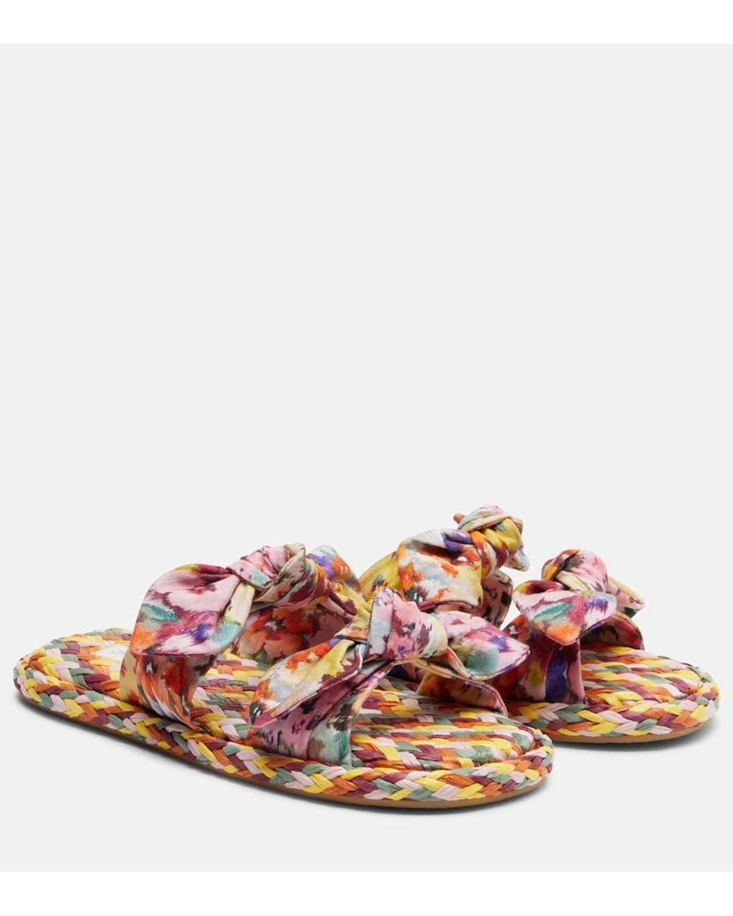 Zimmermann Pink Carousel Printed Espadrille Slides