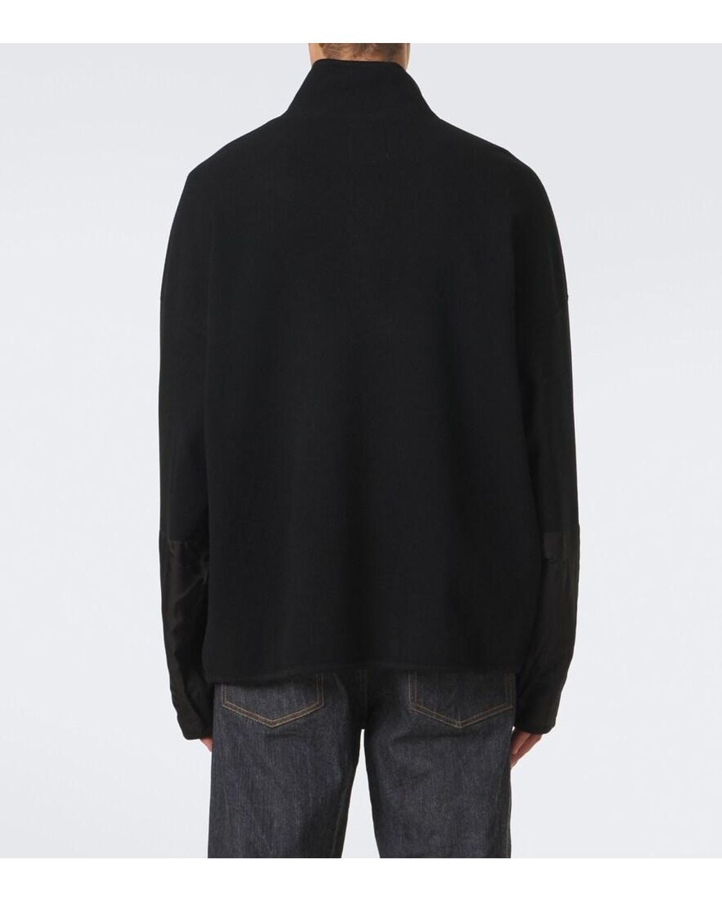 Visvim Black Barlow Wool Fleece Sweater for men