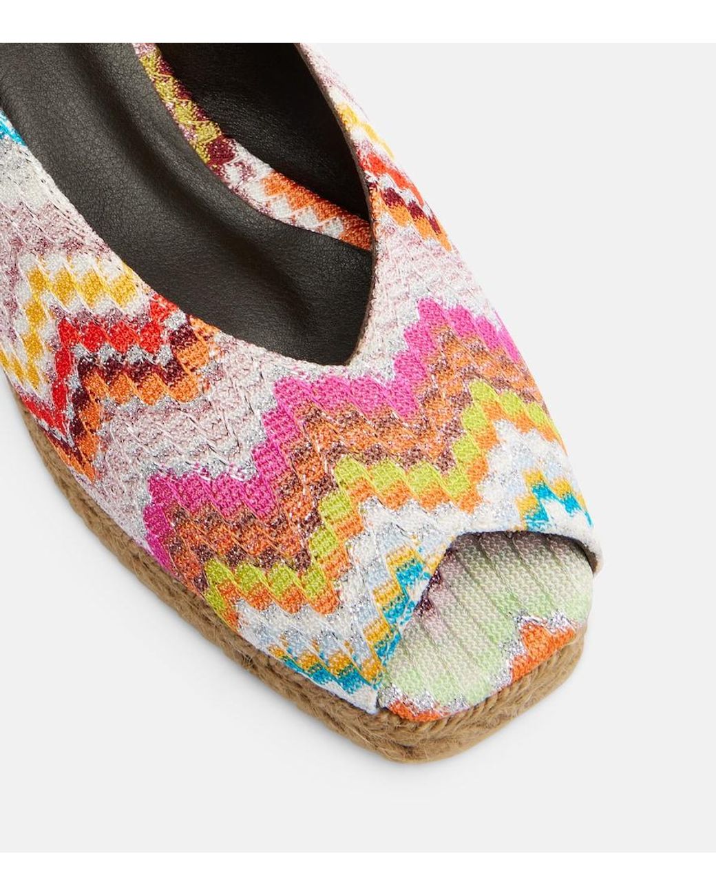 Missoni Multicolor Joy 30 Zigzag Lame Espadrille Wedges