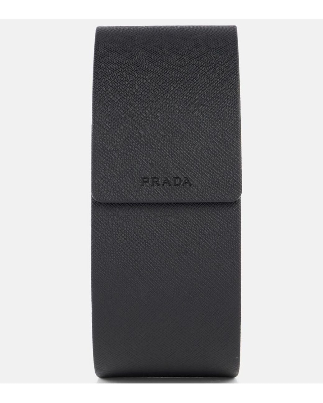 Prada Brown Iconic Plaque Round Sunglasses