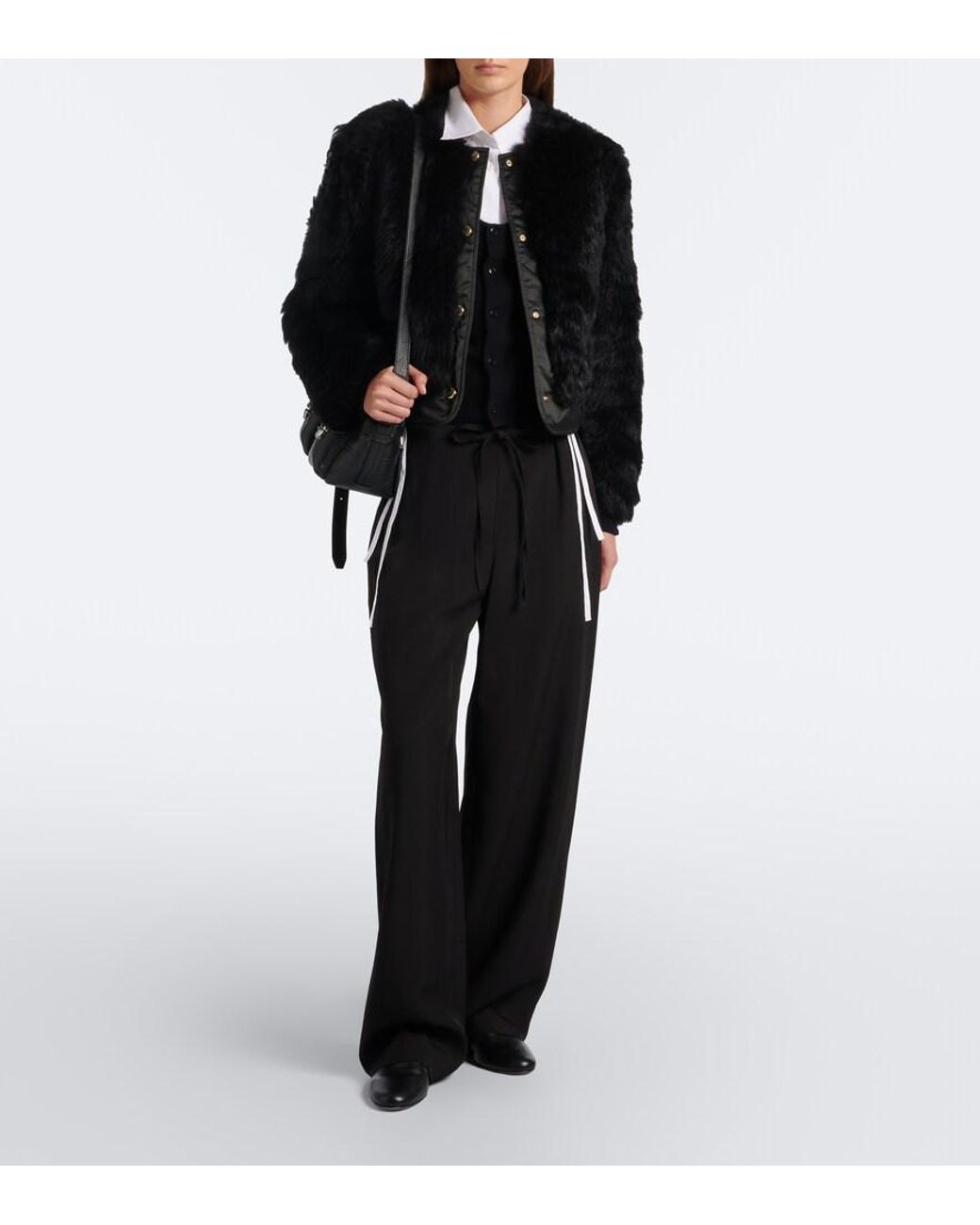 Moncler Black Majestueux Shearling Jacket
