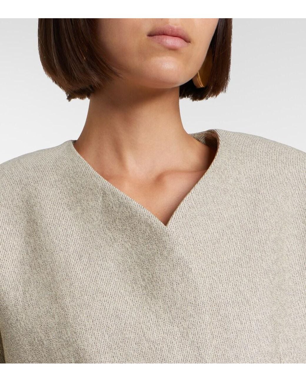Jacquemus Natural Ovalo Cotton And Linen Jacket