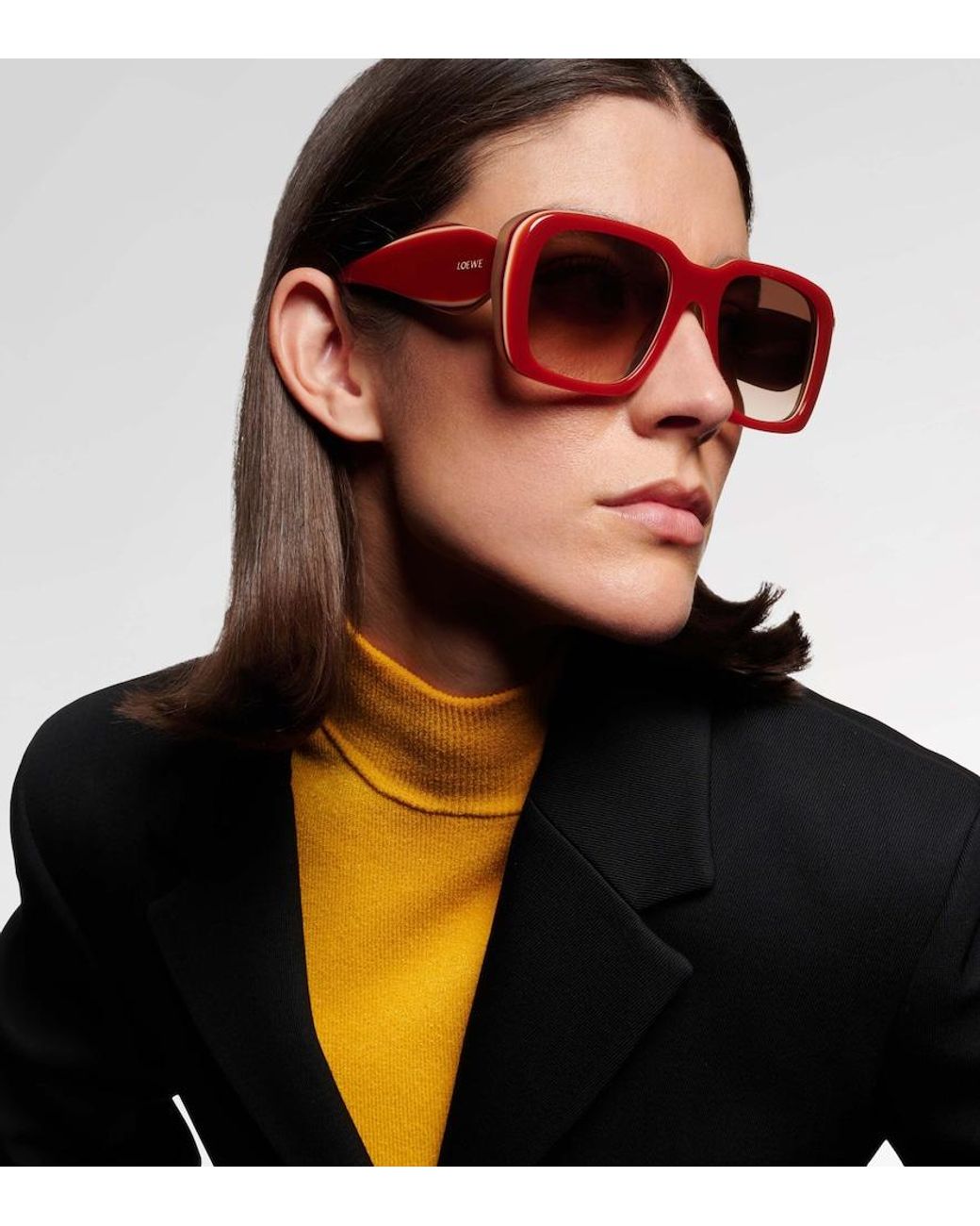 Loewe Brown Signature Square Sunglasses