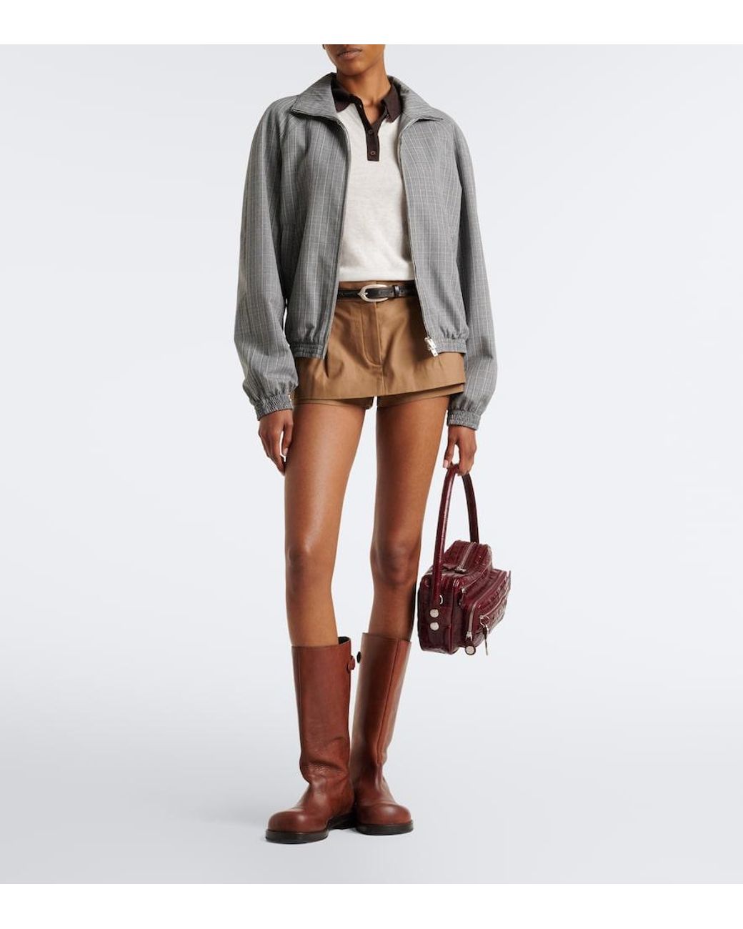 Acne Brown Cotton Skort