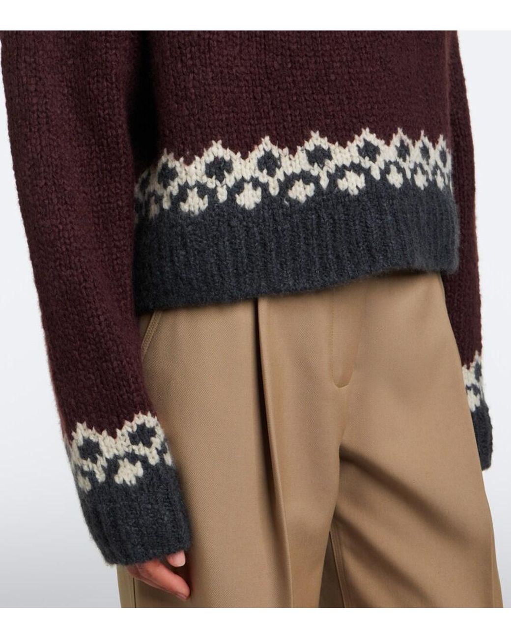 Nili Lotan Black Isaline Fair Isle Cashmere And Silk Sweater