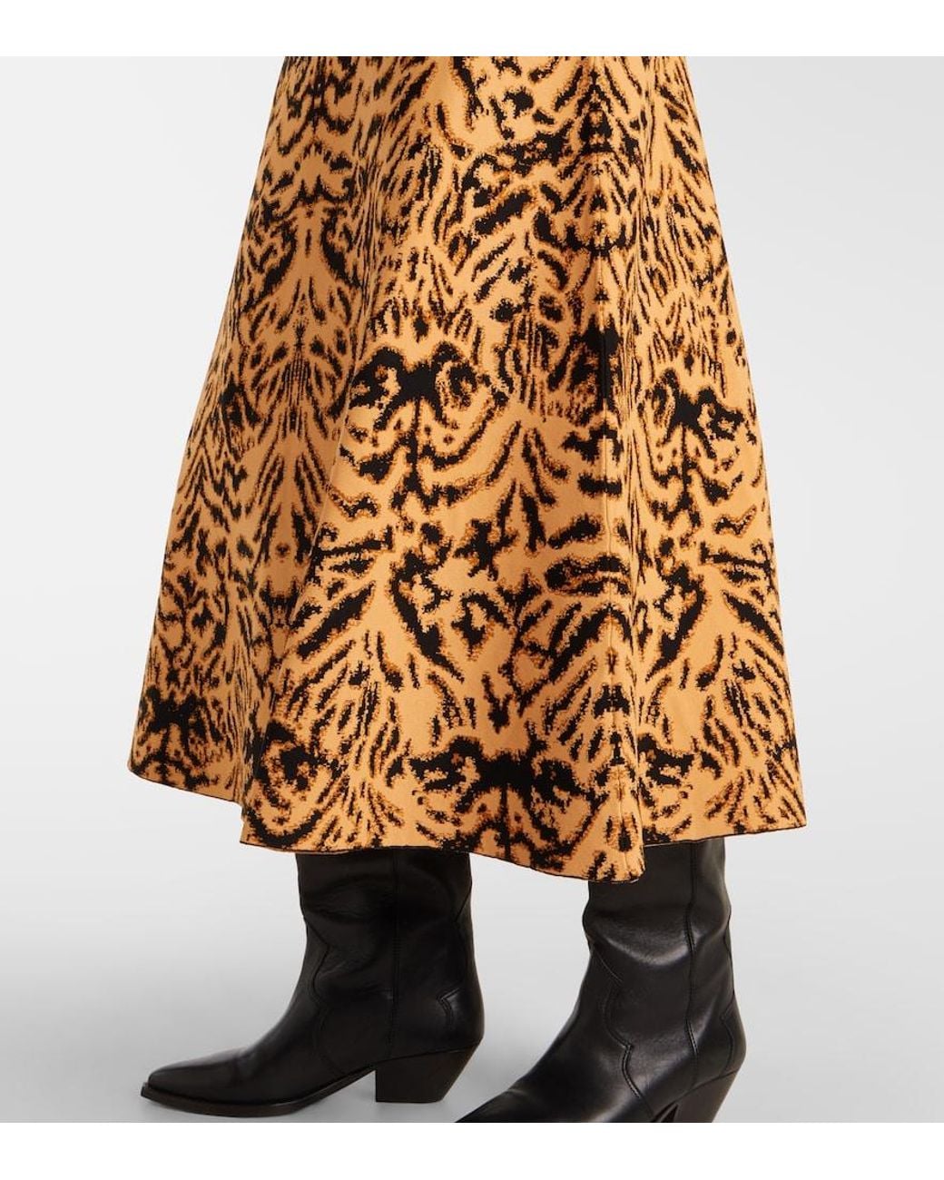 Ulla Johnson Metallic Lani Jacquard Midi Skirt