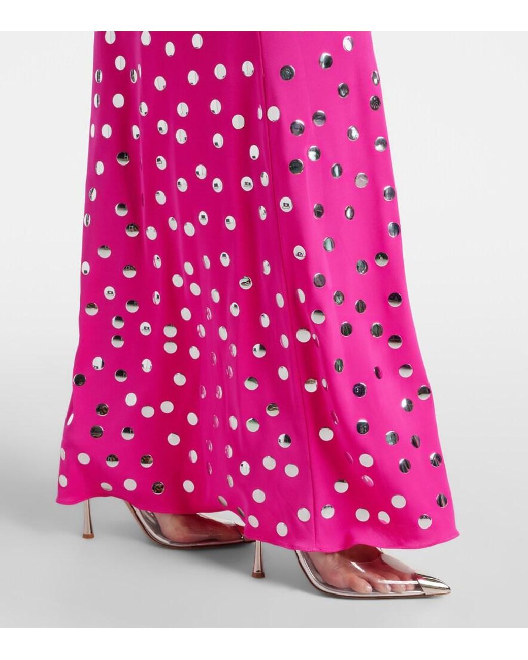 David Koma Pink Polka-Dot Gown