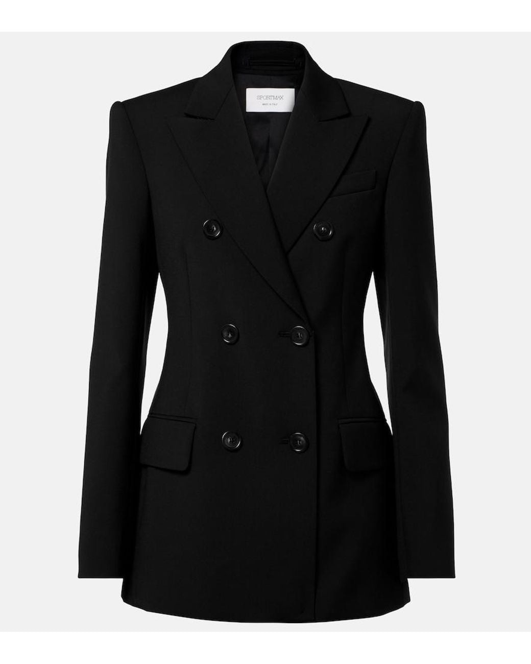 Sportmax Black Virgin Wool Blazer