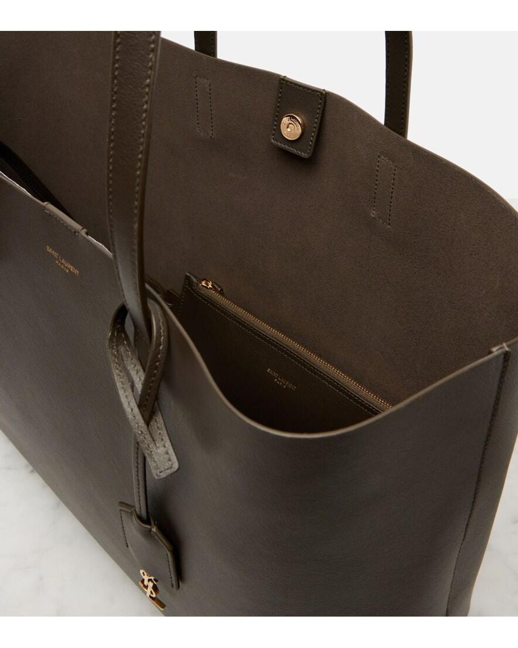 Saint Laurent Black Shopping Large Leather Tote Bag