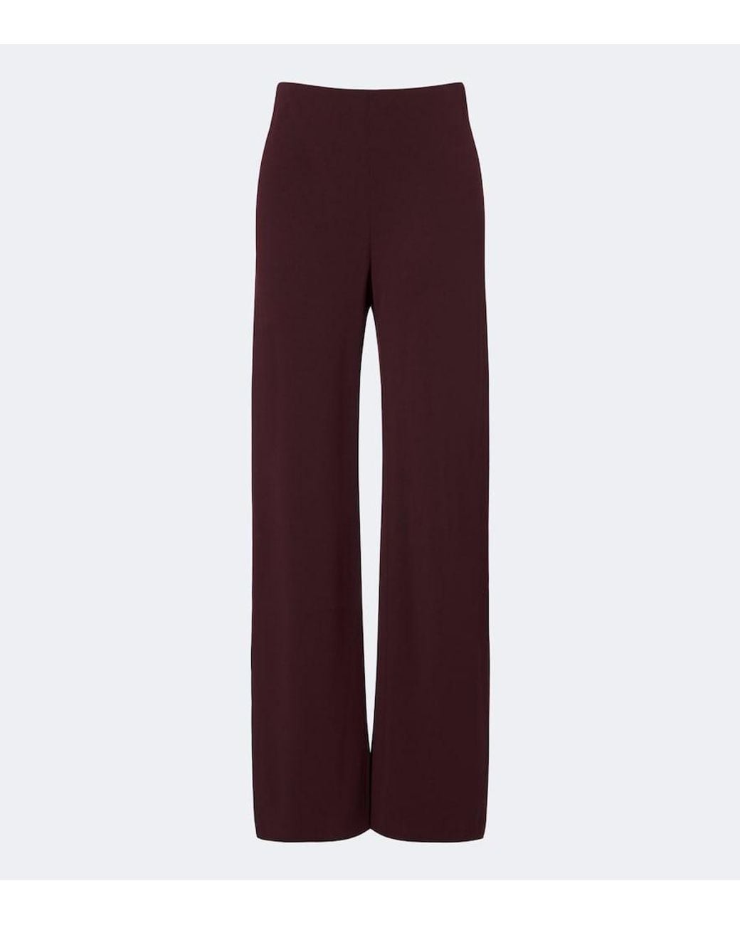 Vince Red Colette Crepe Wide-Leg Pants