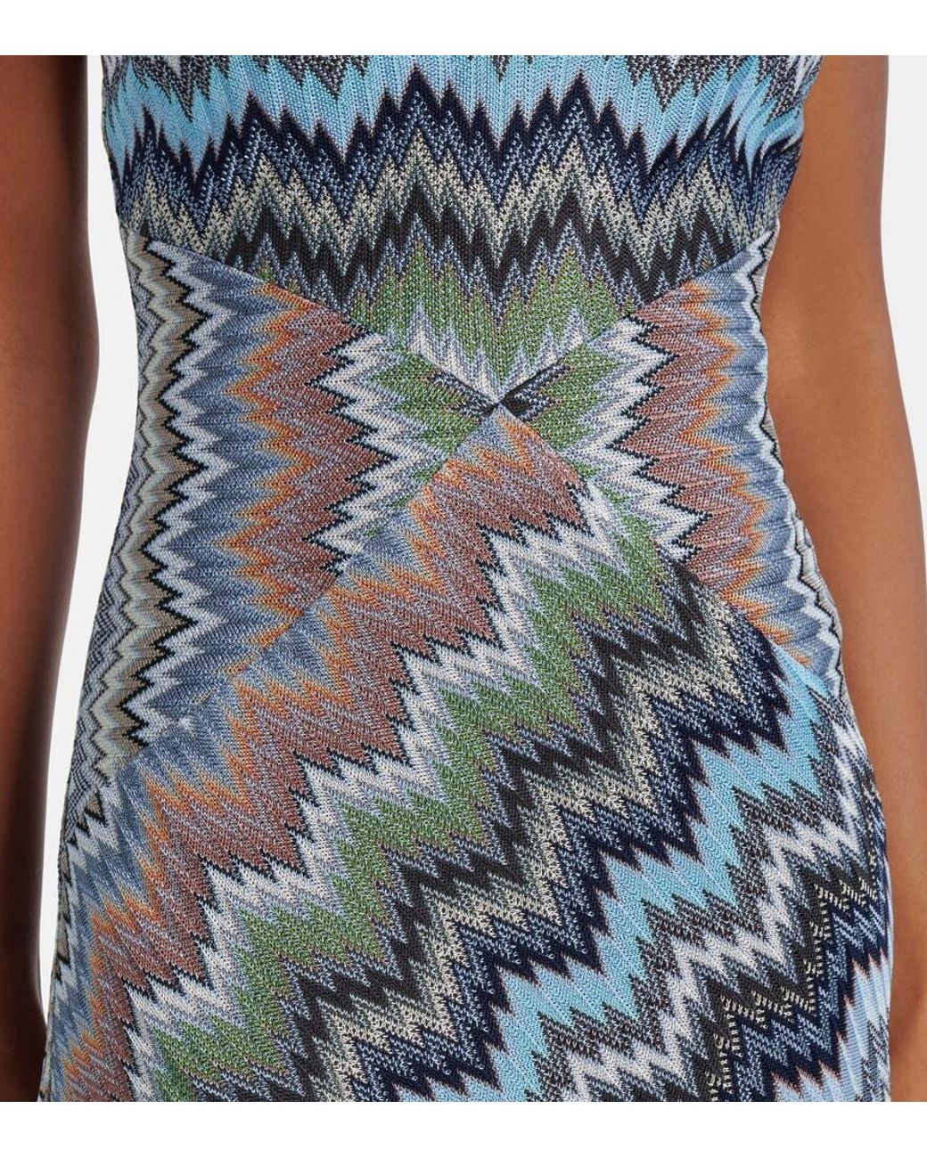 Missoni Blue Zigzag Maxi Dress