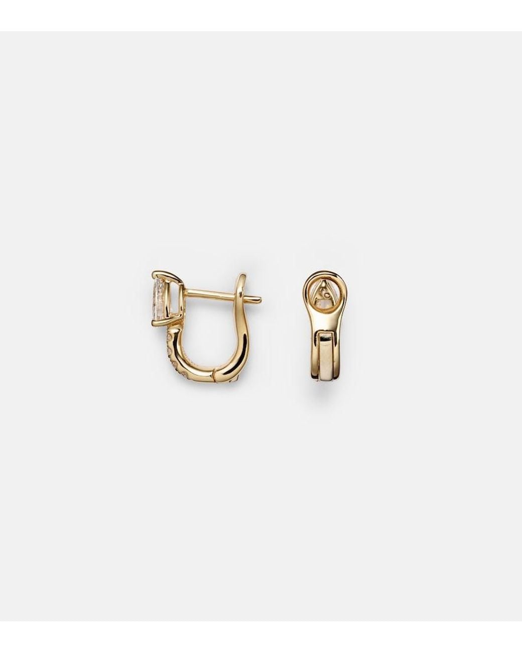 Anita Ko White 18Kt Huggies With Diamonds