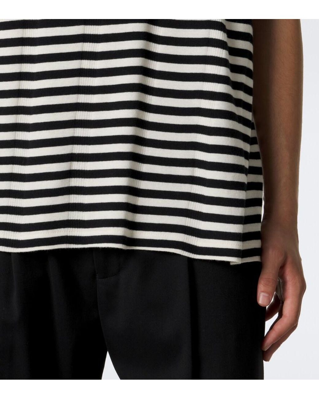 Bode Black Rodeo Striped Cotton Jersey T-Shirt for men