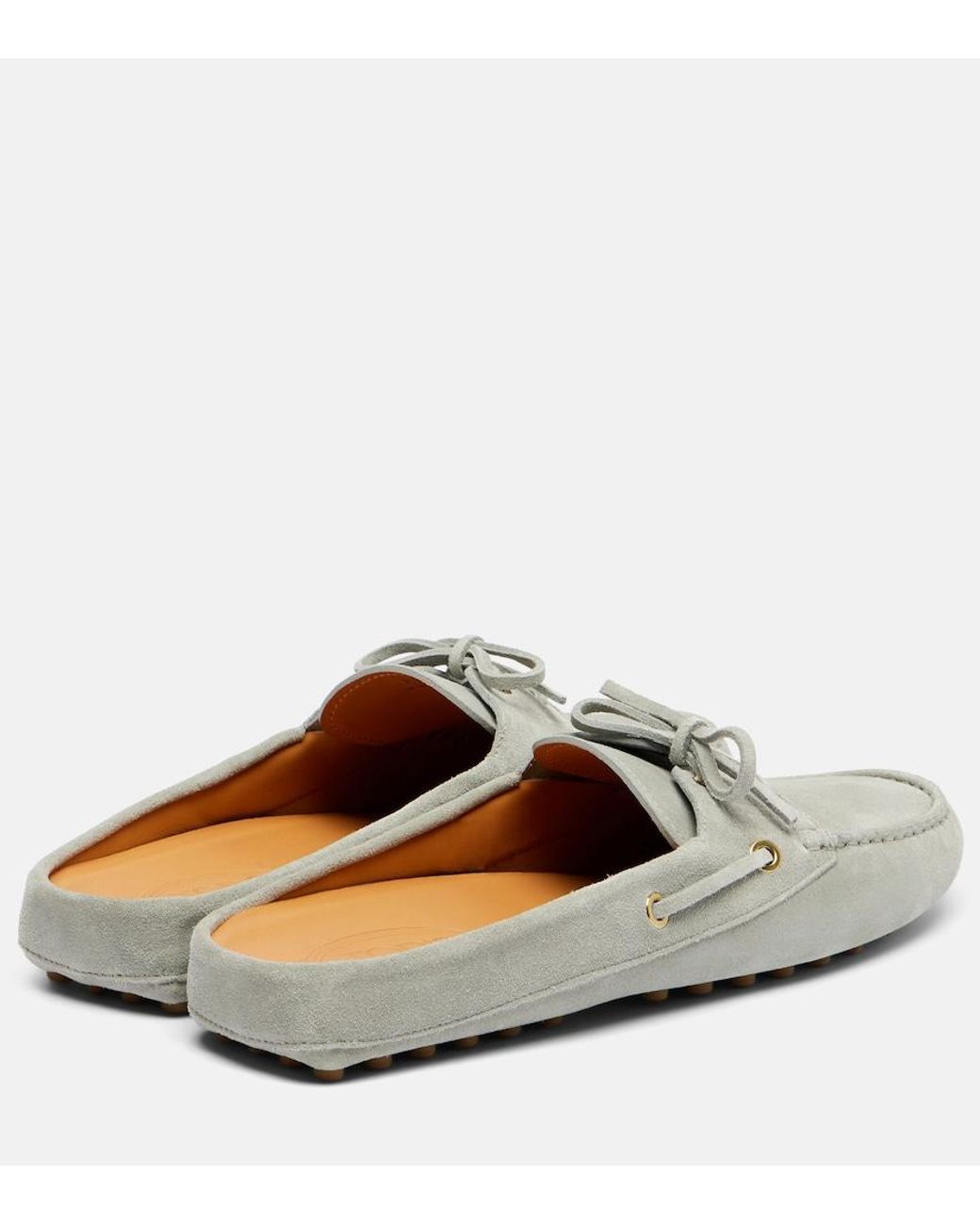 Tod's White Suede Mules