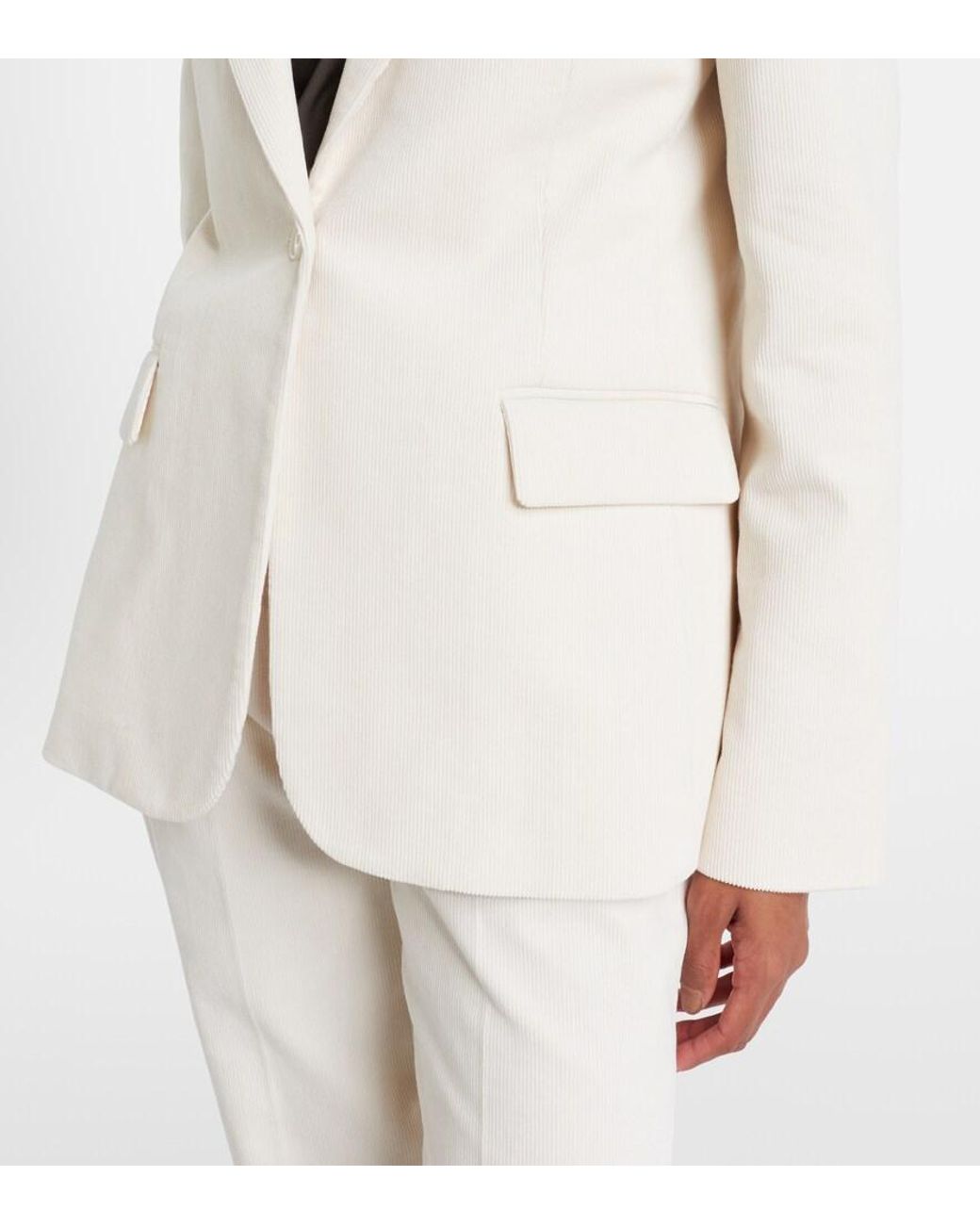 Nili Lotan Natural Marshal Cotton Corduroy Blazer