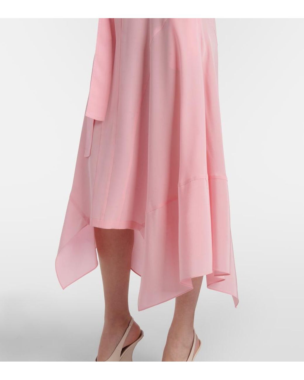 Stella McCartney Pink Iconic Silk Midi Dress