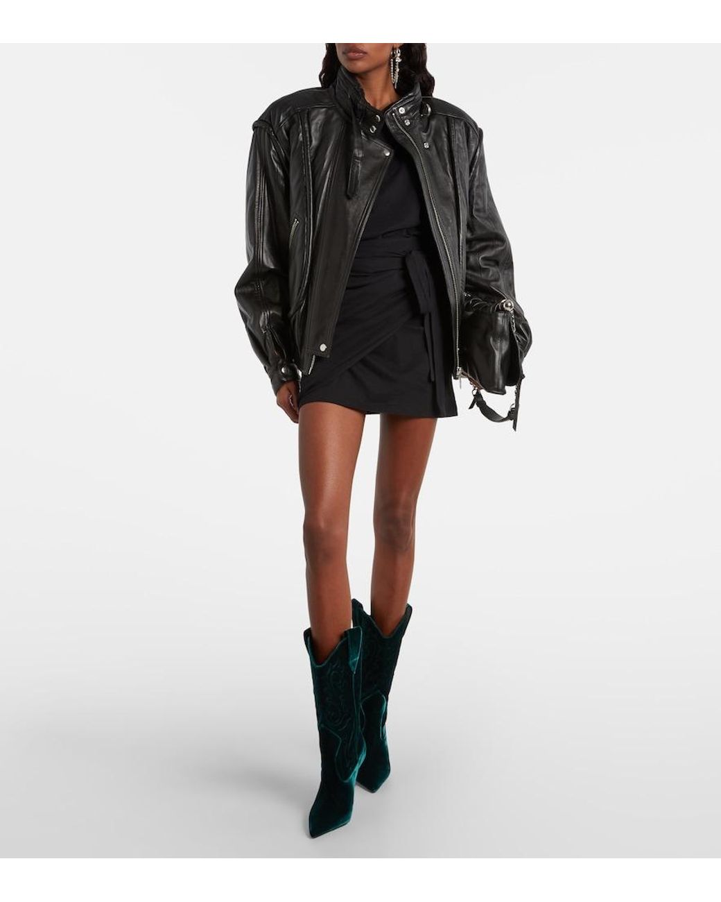 Paris Texas Green Lidia 105 Velvet Mid-Calf Boots
