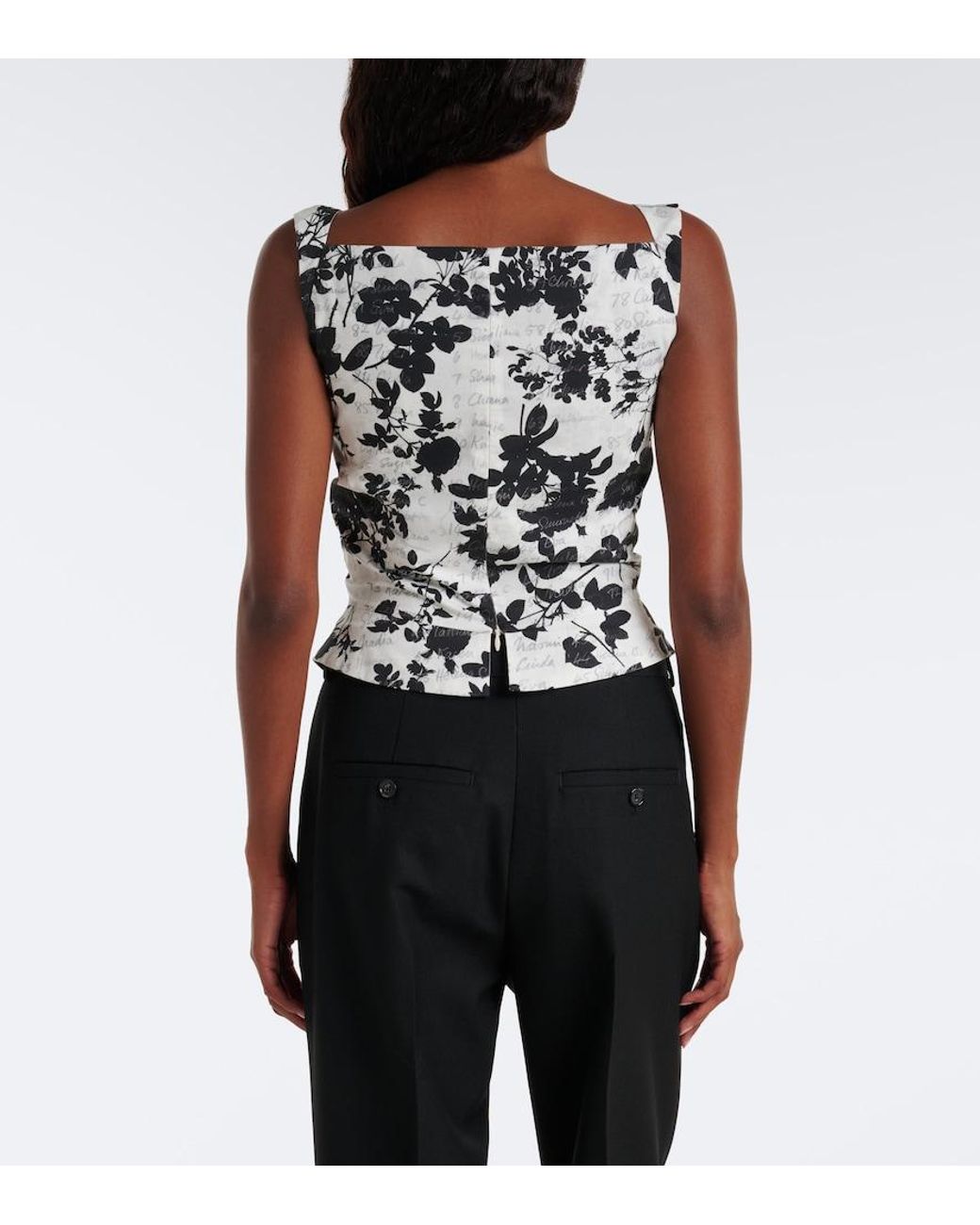 Vivienne Westwood White Sunday Floral Bustier Top