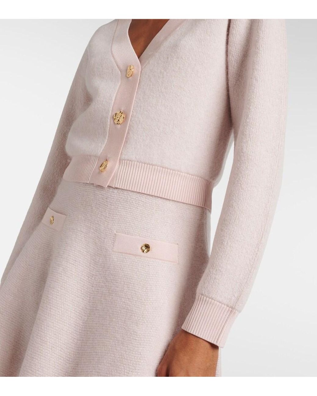 Nina Ricci Natural Mohair-Blend Cardigan